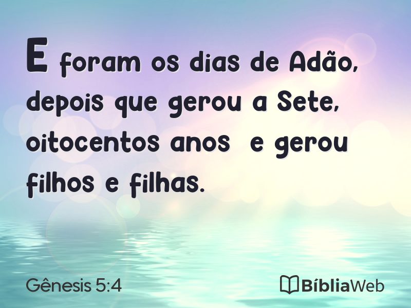 Gênesis 5:4 em imagem para compartilhar