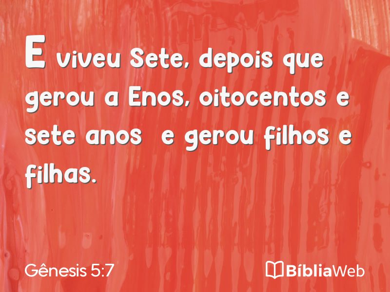 Gênesis 5:7 em imagem para compartilhar