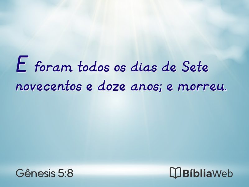 Gênesis 5:8 em imagem para compartilhar