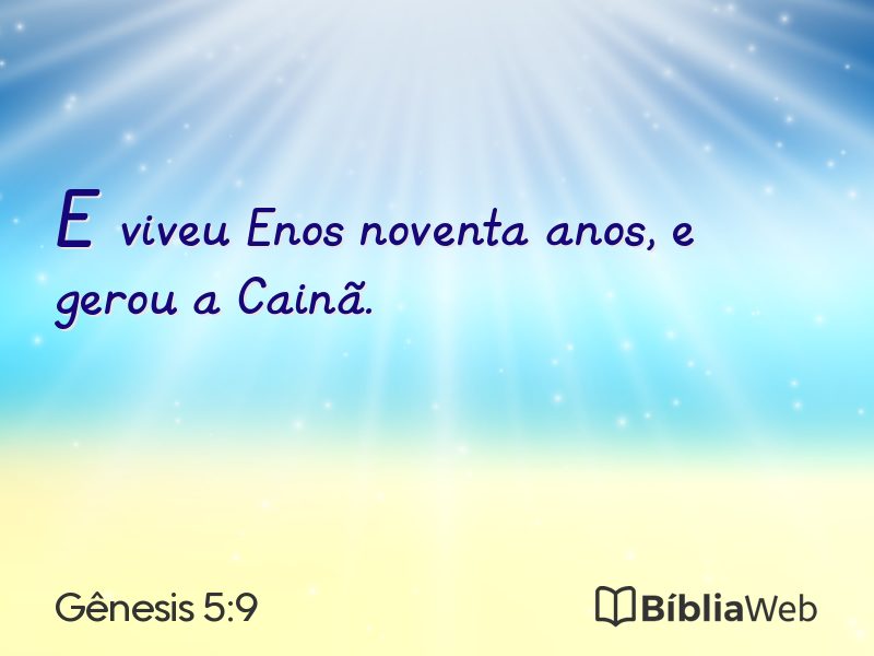 Gênesis 5:9 em imagem para compartilhar