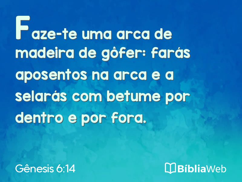 Gênesis 6:14 em imagem para compartilhar