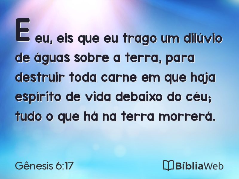 Gênesis 6:17 em imagem para compartilhar