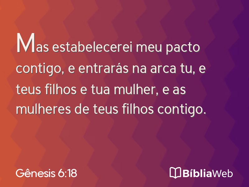 Gênesis 6:18 em imagem para compartilhar