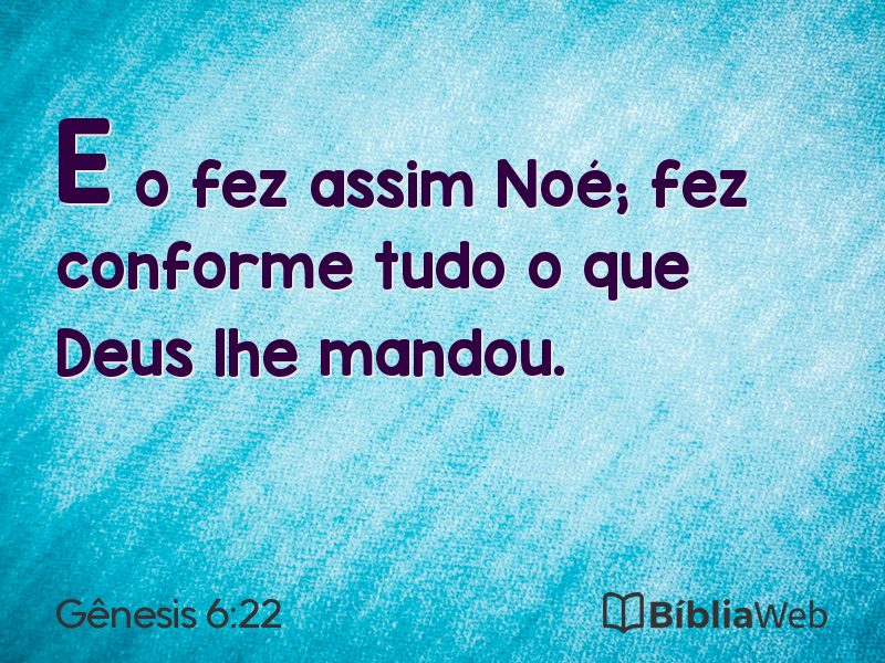 Gênesis 6:22 em imagem para compartilhar
