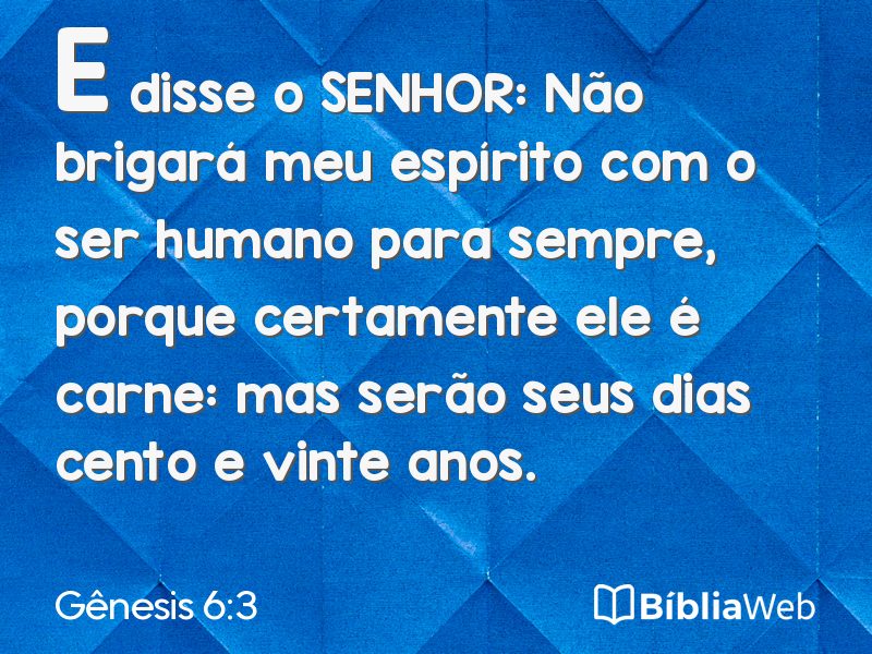 Gênesis 6:3 em imagem para compartilhar