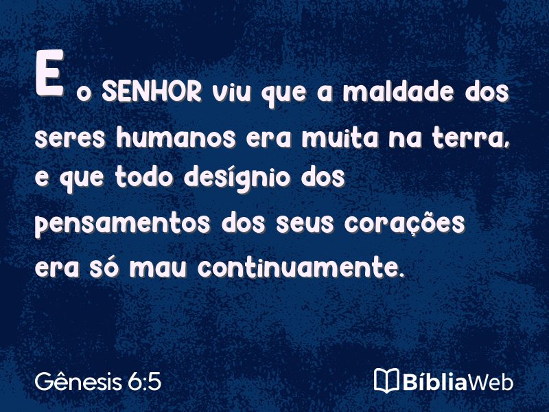 Gênesis 6:5 em imagem para compartilhar