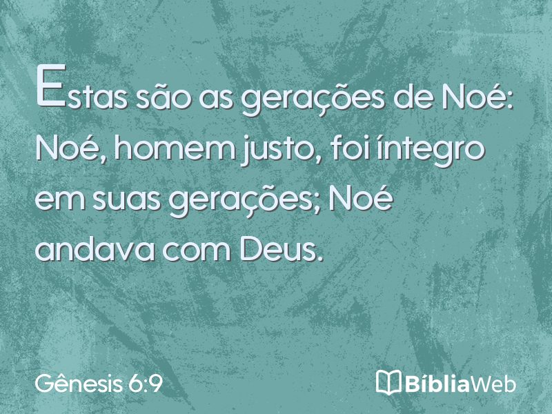Gênesis 6:9 em imagem para compartilhar