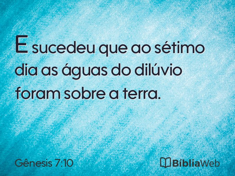 Gênesis 7:10 em imagem para compartilhar
