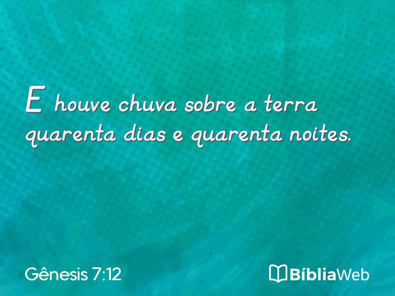 Gênesis 7:12 em imagem para compartilhar