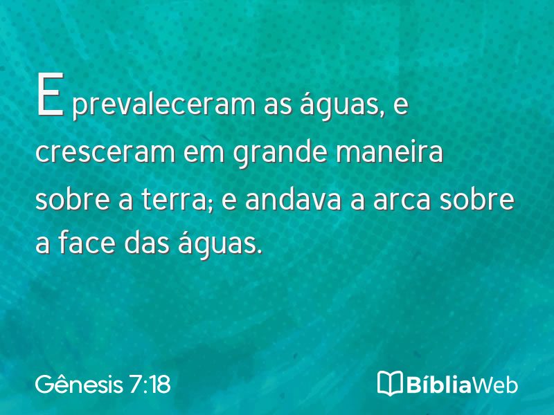 Gênesis 7:18 em imagem para compartilhar