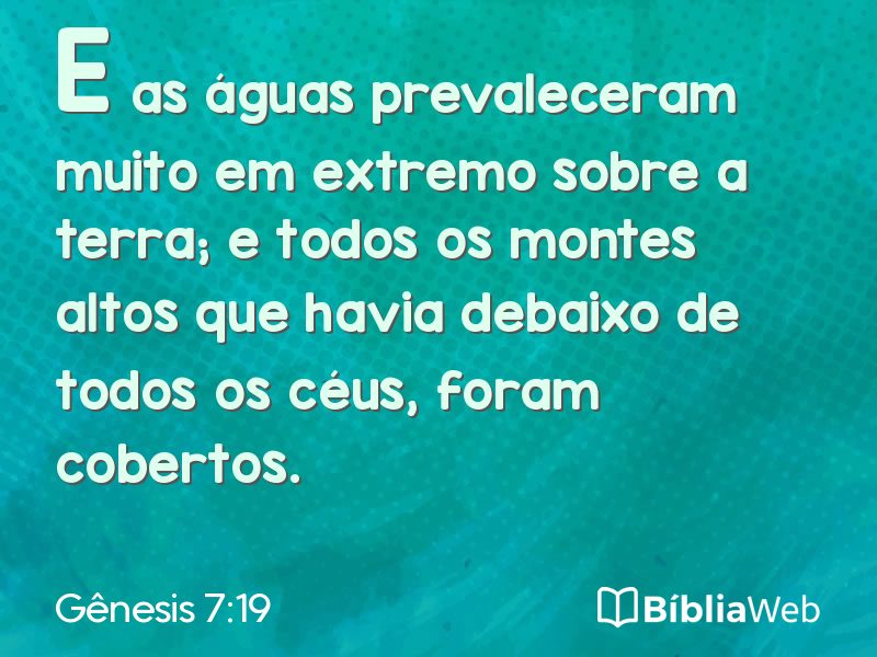Gênesis 7:19 em imagem para compartilhar