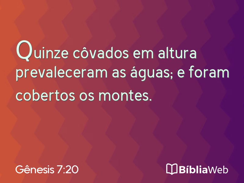 Gênesis 7:20 em imagem para compartilhar