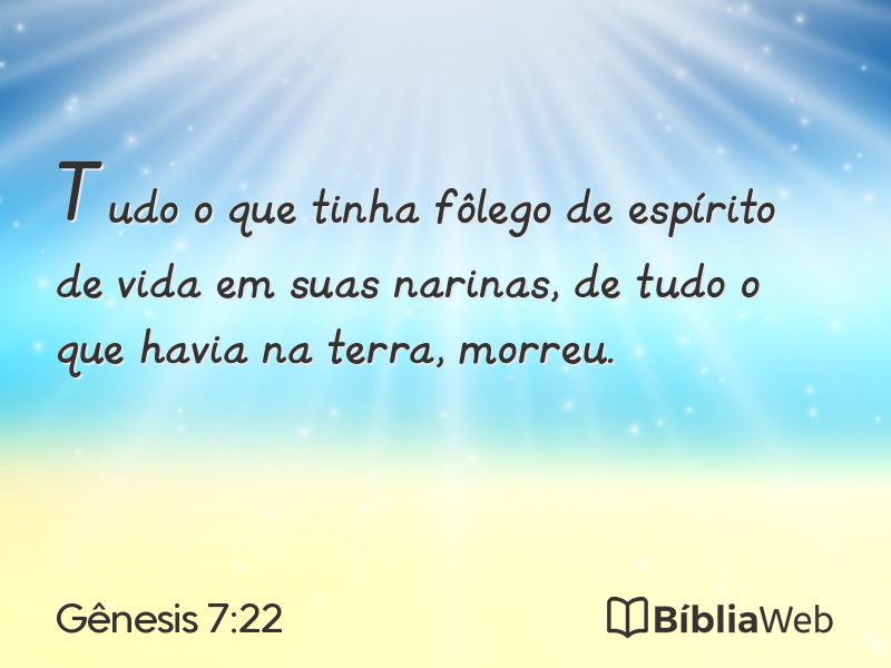 Gênesis 7:22 em imagem para compartilhar