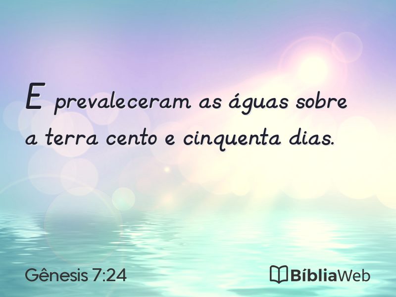 Gênesis 7:24 em imagem para compartilhar