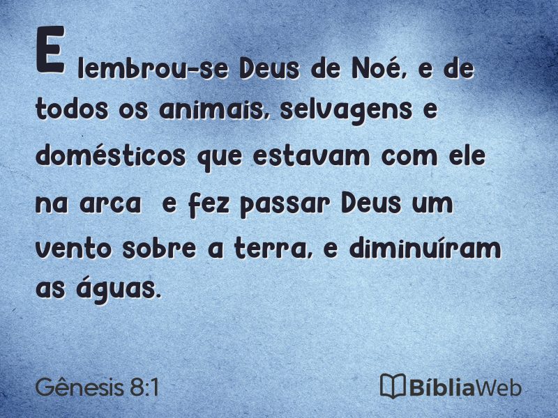 Gênesis 8:1 em imagem para compartilhar