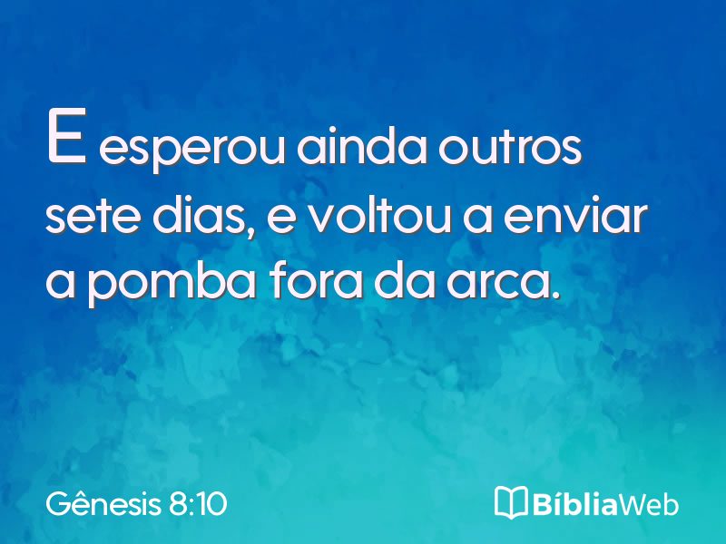 Gênesis 8:10 em imagem para compartilhar