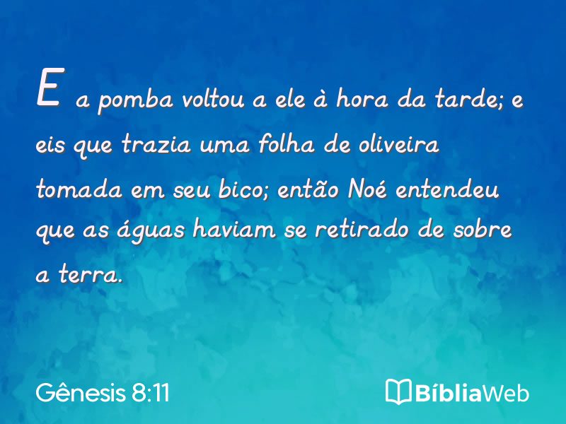 Gênesis 8:11 em imagem para compartilhar