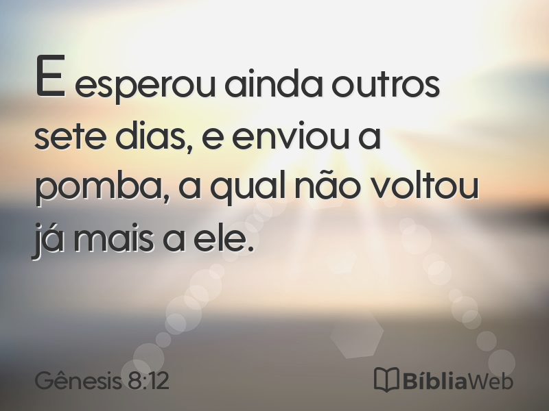 Gênesis 8:12 em imagem para compartilhar