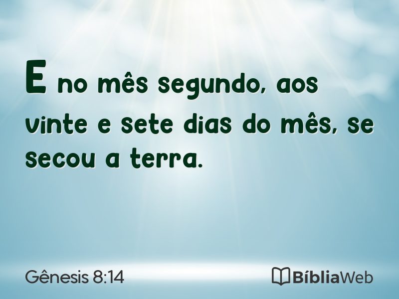 Gênesis 8:14 em imagem para compartilhar