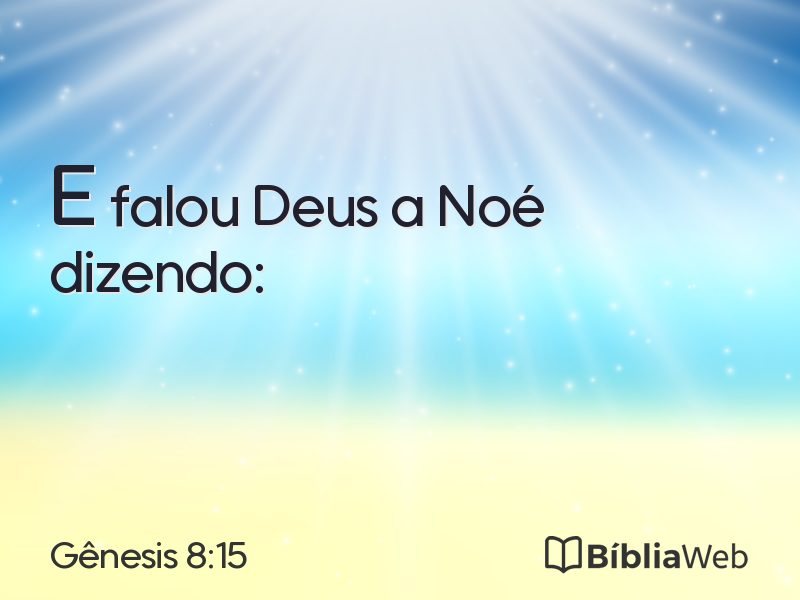 Gênesis 8:15 em imagem para compartilhar