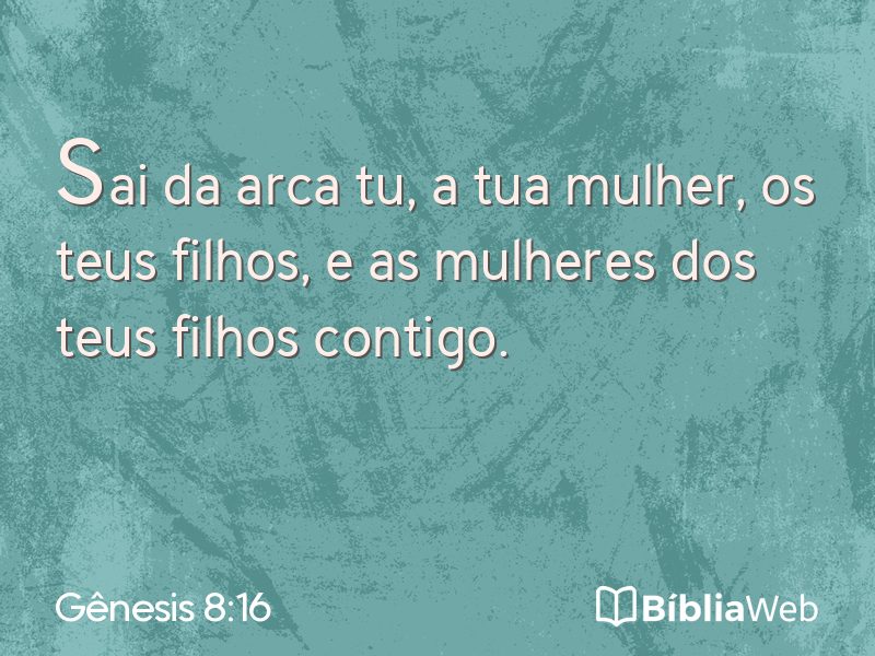 Gênesis 8:16 em imagem para compartilhar
