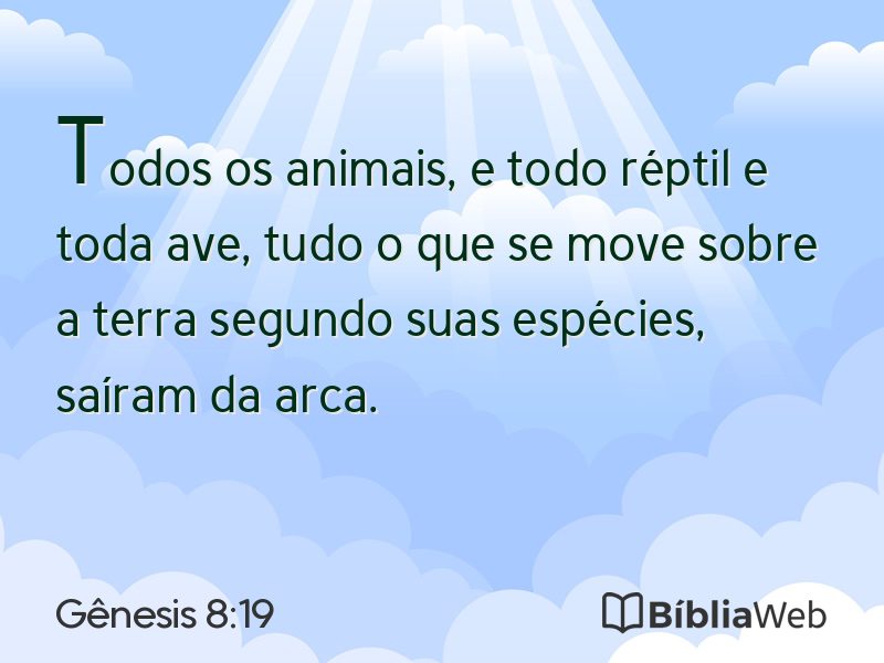 Gênesis 8:19 em imagem para compartilhar