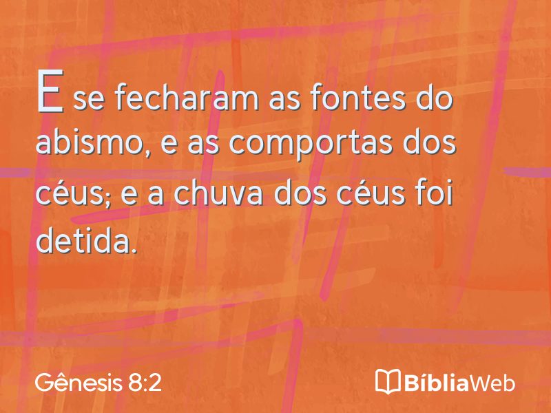 Gênesis 8:2 em imagem para compartilhar