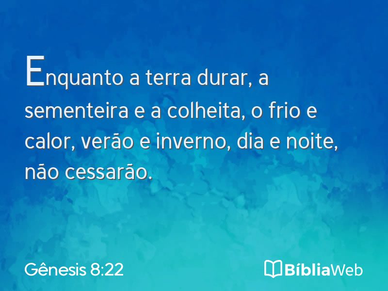Gênesis 8:22 em imagem para compartilhar
