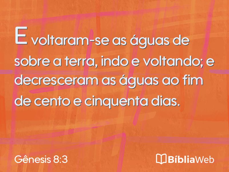 Gênesis 8:3 em imagem para compartilhar