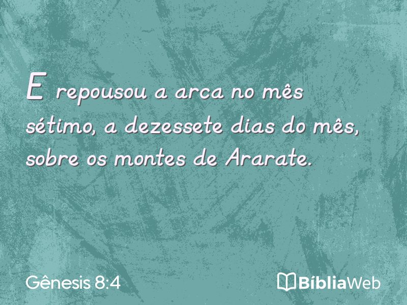 Gênesis 8:4 em imagem para compartilhar