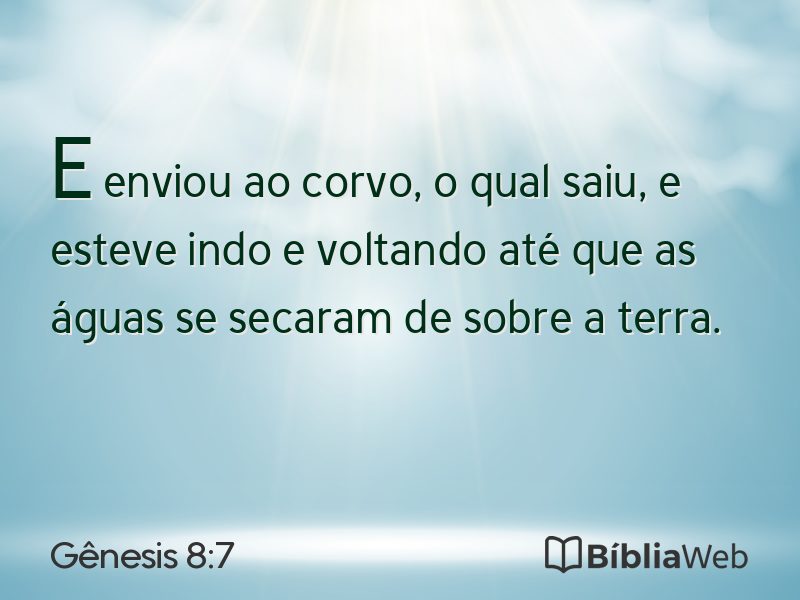 Gênesis 8:7 em imagem para compartilhar