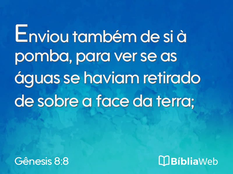 Gênesis 8:8 em imagem para compartilhar