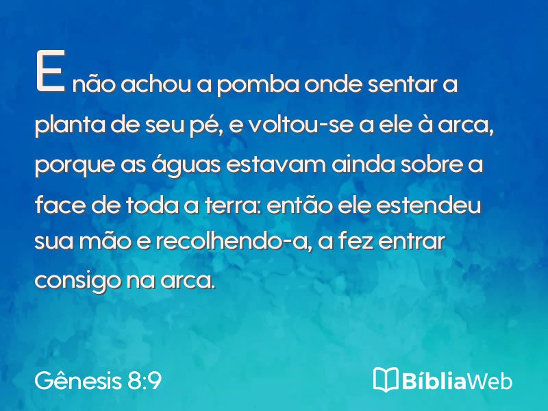 Gênesis 8:9 em imagem para compartilhar