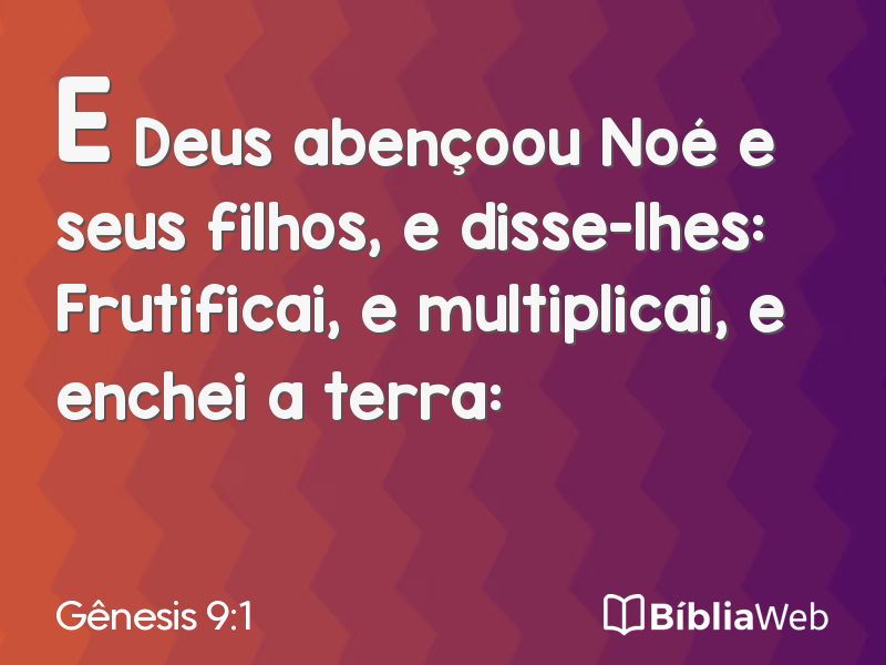 Gênesis 9:1 em imagem para compartilhar