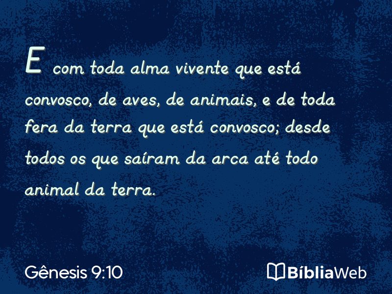 Gênesis 9:10 em imagem para compartilhar