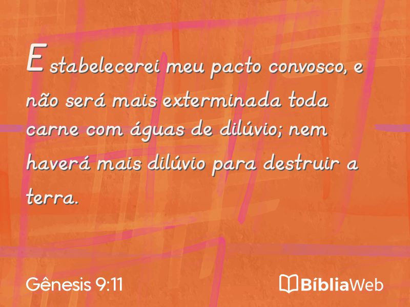Gênesis 9:11 em imagem para compartilhar
