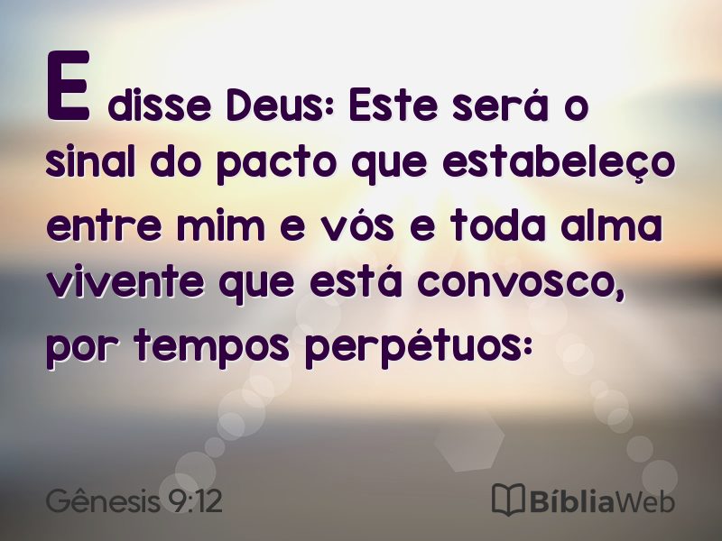Gênesis 9:12 em imagem para compartilhar