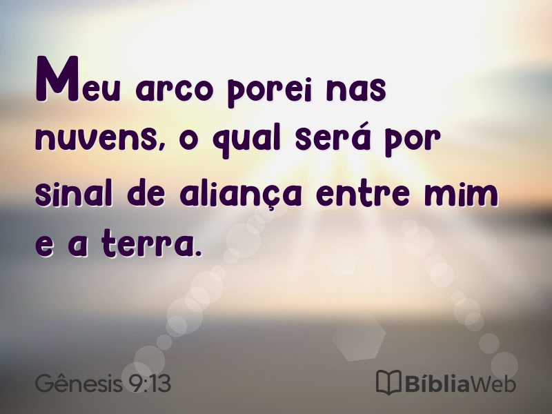 Gênesis 9:13 em imagem para compartilhar