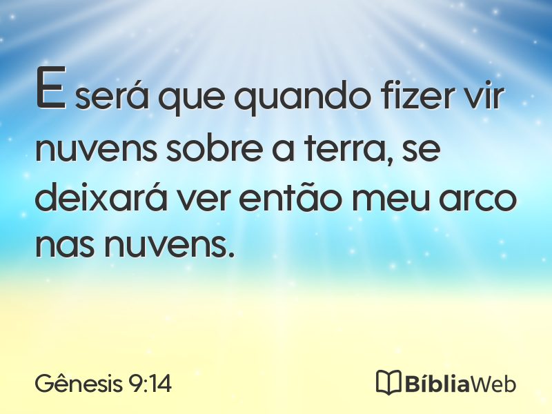 Gênesis 9:14 em imagem para compartilhar
