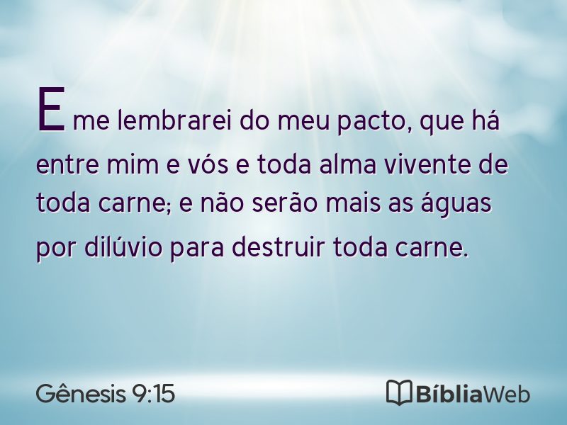 Gênesis 9:15 em imagem para compartilhar