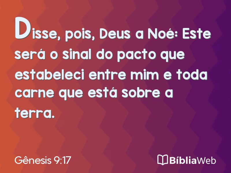 Gênesis 9:17 em imagem para compartilhar
