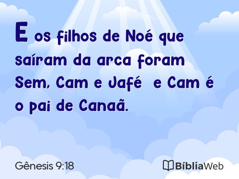 Gênesis 9:18 em imagem para compartilhar