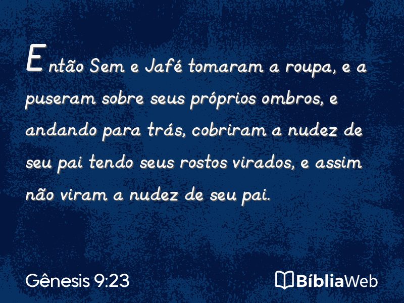 Gênesis 9:23 em imagem para compartilhar