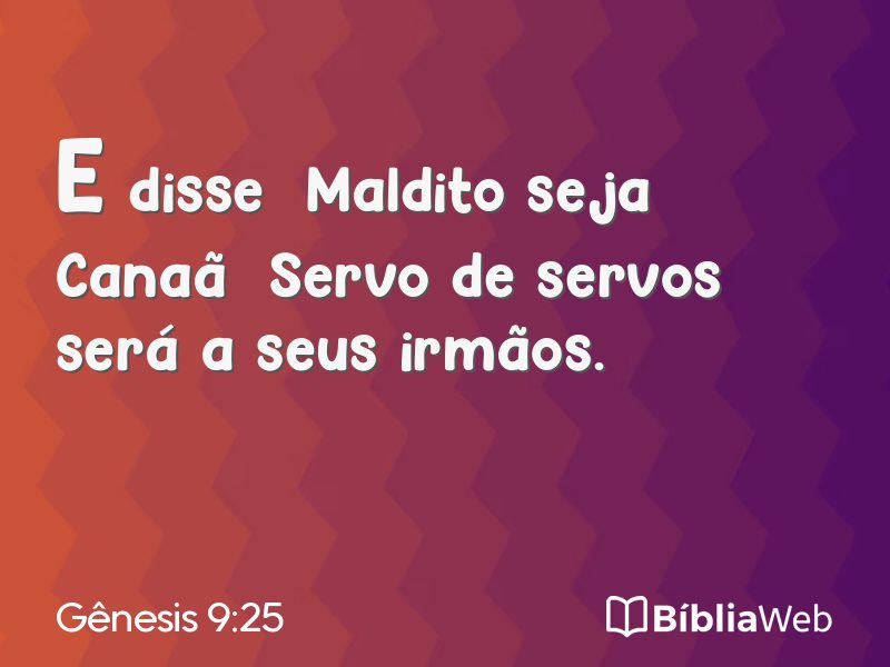 Gênesis 9:25 em imagem para compartilhar