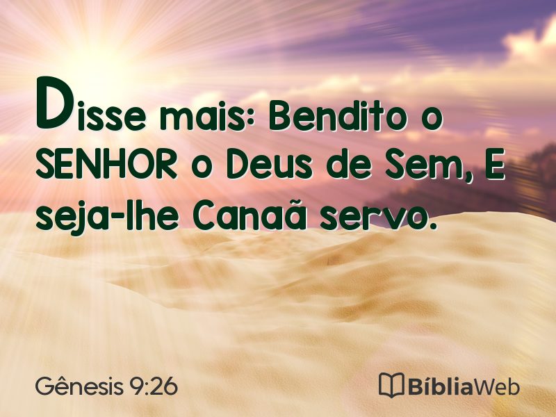 Gênesis 9:26 em imagem para compartilhar