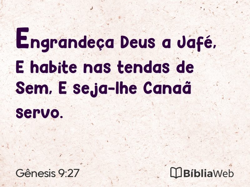Gênesis 9:27 em imagem para compartilhar