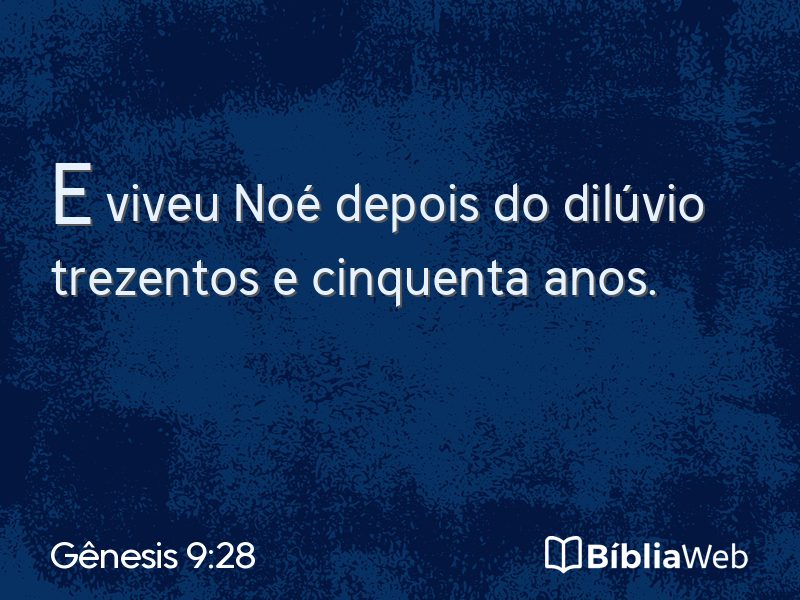Gênesis 9:28 em imagem para compartilhar
