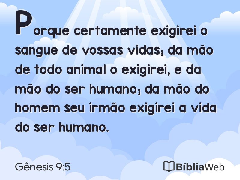 Gênesis 9:5 em imagem para compartilhar