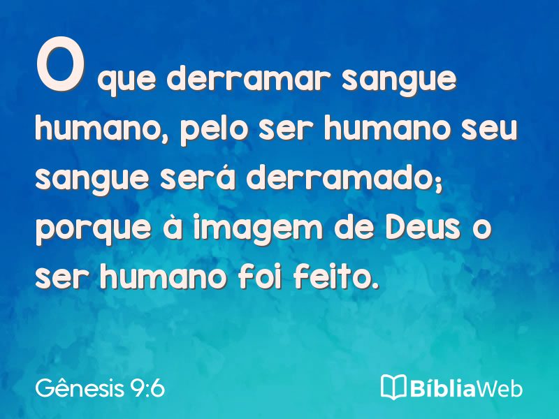 Gênesis 9:6 em imagem para compartilhar