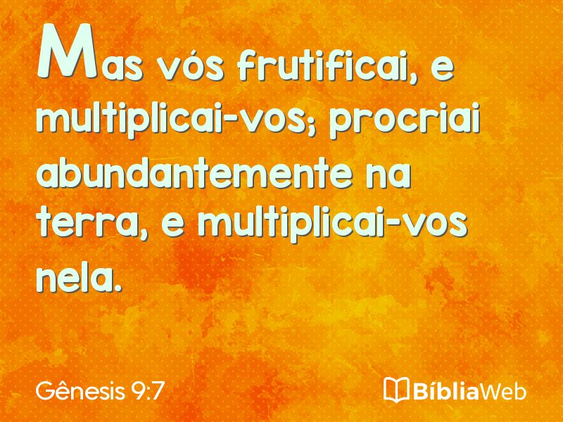Gênesis 9:7 em imagem para compartilhar